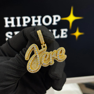 Custom Jere <b>Name</b> Pendant 1.8 Inch Iced Out Silver Moissanite Diamond Hip Hop Luxury Bling Jewelry <b>Chain</b> Pendant Statement - Product Image 5