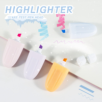 Kit de surligneurs miniatures design crème glacée, stylos de marquage colorés et doux pour les yeux, pour journalisation, prise de notes, fournitures scolaires