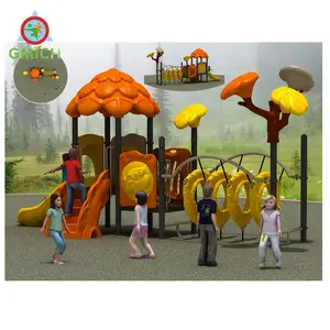 Тройная площадка Jinmiqi с экономичным лесом, уличная игровая площадка, горка для детского парка