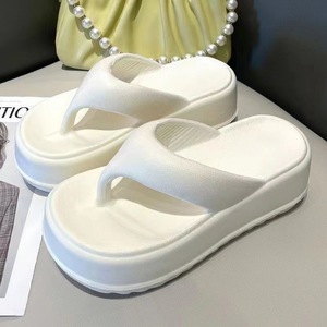 Women's Eva Flip Flops Summer Outdoor Trendy Non-slip Extra Thick Bottom <b>Clip</b>-toe Height Increasing Beach Shoes - Product Image 5
