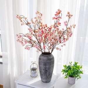 Colección de flores artificiales realistas Flores de melocotón y cereza de dedo de belleza para el estilo nórdico del hogar y ramos de novia - Product Image 2