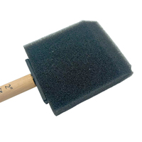 Vente en gros DIY Pinceau de peinture Graffiti Art Manche en bois Pinceau en mousse éponge noire pour l'artisanat