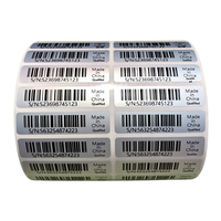 Étiquette personnalisée en polyester avec QR code d'authentification, code-barres d'identification d'actif, autocollant de suivi métallisé pour équipement, MOQ 100 pièces