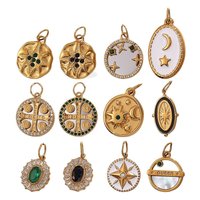 Collier Pendentif Rond Étoile de Mer Sertie de Zircons Style Vintage Français, Accessoire de Charme Exquis et Esotérique de Luxe Léger