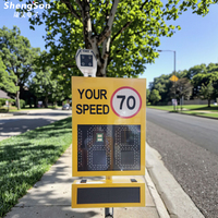 Señales de Tráfico Solares Automatizadas de PVC con Detector de Movimiento por Microondas y Película Reflectante de Segunda Clase para Seguridad Vial Pública y Acceso Urbano