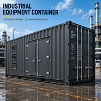 Conteneur ISO High Cube 40 pieds personnalisé avec accès pour groupe électrogène, portes et ventilation pour système d'alimentation de secours, bureau et usage industriel