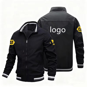 High Quality Polyester Cotton Motorcycle Jacket Windproof Breathable Stand <b>Hip</b> Hop Baseball Style Trendy Urban Streetwear Casual - Product Image 1