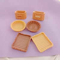 Panier de maison de poupée, panier à jouets, panier miniature en résine, modèles de paniers 3D, 100 pièces