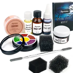 SFX Professional Vampire FX Effects Halloween Make up Sangue Falso Cicatriz Cera Látex Líquido Kit