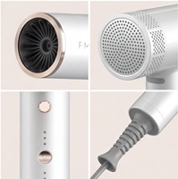 Sèche-cheveux électrique pliable à moteur BLDC haute vitesse avec technologie ionique, 3 vitesses et buse concentratrice pour camping-car et utilisation en extérieur