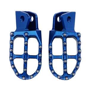 Blue Anodized Aluminium Foot Pegs with Knurled <b>Studs</b> for Motorcycle Use - Product Image 1