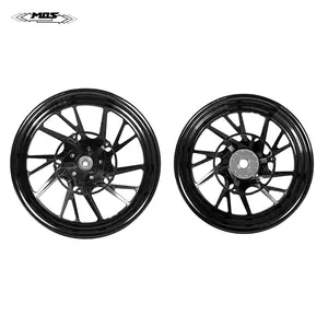 MOS Forged Aluminum Alloy Motorcycle Rim Wheel 15 Inch for Yamaha Motorcycle XMAX 250 / 300 ABS (Glossy Color) - 10 Spoke