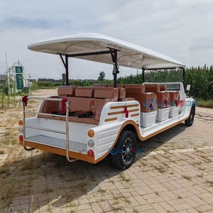 New Professional Tourist Electric Vintage Classic Sightseeing Car 5 Rows and 14 Seats for Wholesales - Product Image 5
