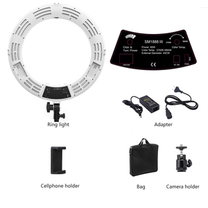 Seming 1888 III 18 Zoll 60 Watt Ringlampe 18 Zoll Video Ringlampe 18 Zoll Selfie-Lampe Led-Licht schönes Ringlicht-Studio - Product Image 4