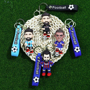 Cadeau promotionnel de football personnalisé - Porte-clés de football en silicone souple en gros, porte-clés pour fans et souvenir d'événement d'entreprise - Product Image 2