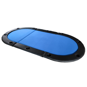 طاولة بوكر 3 أضعاف 8 مقاعد مخصصة على شكل بيضاوي للكازينو والمقامرة - Product Image 2