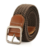 Ceinture en tissu personnalisée avec boucle en alliage de zinc, ceinture élastique pour hommes et femmes - Utilisation en extérieur