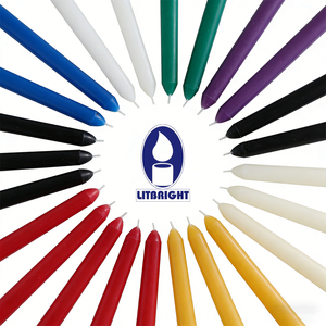 LITBRIGHT Custom Color 4 Pack Box Packaging Unscented Red Blue 8 10 12 Inch Valentine's Day Party Paraffin Wax Taper <strong>Candles</strong> - Product Image 4