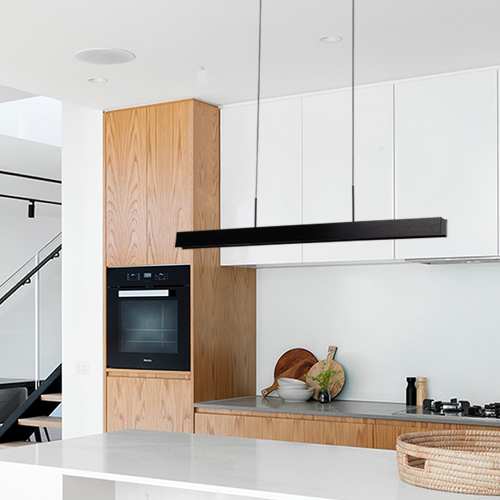 Drop Light Supplier North America ETL 110V Warm Light Multihead Linear Pendant Light for Lobby