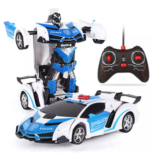 KYK Juguetes Para Ninos <span class=keywords><strong>2023</strong></span> télécommande voiture Transformation à un bouton Radio véhicule voiture Robots jouet pour enfants - Product Image 3