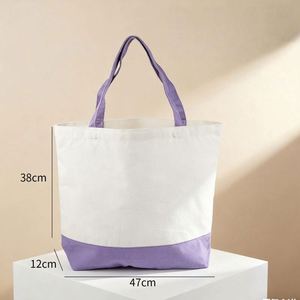 Soft Touch Promotional Eco Friendly Reusable Canvas Tote with Holiday Printing Canvas <b>Gift</b> <b>Bags</b> - Product Image 3