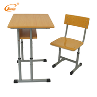 Ensemble Chaise et Bureau Scolaire Ajustable Bleu Ciel avec Tiroir, Design Moderne, Plateau en Bois – Mobilier Scolaire pour Chambre, Bureau à Domicile, Salon