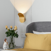 Lampe murale de chevet minimaliste moderne, lumière murale LED créative dorée et noire pour chambre à coucher, salon, escalier, éclairage intérieur, décoration