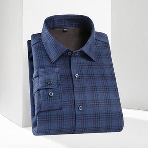 Camicia Autunnale da <span class=keywords><strong>Uomo</strong></span> Slim Fit Leggera Business Casual Senza Stiratura a Quadri Tendenza Moda Manica Lunga con Bottoni - Product Image 3