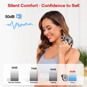 Mini pistolet de massage tendance 2025, vibrateur fascial, pistolet de massage musculaire profond électrique portable avec 4 vitesses et 2 têtes - Product Image 3