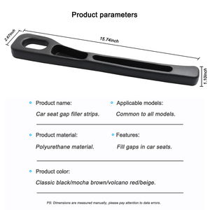 Relyus Universale in Poliuretano per Sedili Auto, Guarnizione Antiscivolo per Fessure Laterali con Vano Portaoggetti, Accessori per Interni Auto - Product Image 6