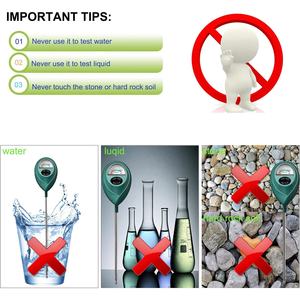 Sonde d'<span class=keywords><strong>humidité</strong></span> du sol à usage intensif, <span class=keywords><strong>indicateur</strong></span> de surveillance de l'eau, capteur, hygromètre pour plantes en pot de grande taille, fleurs, jardin, intérieur et extérieur - Product Image 4