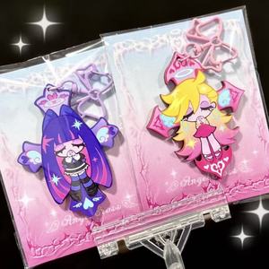 Llavero de Anime Panty & Stocking with <span class=keywords><strong>Garterbelt</strong></span>, Llavero para Hombre y Mujer, Figura Kawaii de Moda, Colgante de Acrílico, Regalos - Product Image 1