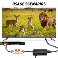 Convertisseur AV composite CVBS vers HD, convertisseur de câble RCA mâle vers HDMI, sortie Full HD 720P/1080P, commutateur pour DVD, STB, Gamecube, HDTV