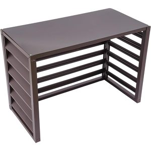 ที่คลุมเครื่องปรับอากาศ, ที่คลุม4แผงกั้นความเป็นส่วนตัวภายนอกภายนอกอลูมิเนียมทนฝนและแดดสำหรับเครื่องปรับอากาศรั้ว AC Coffee BP - Product Image 1