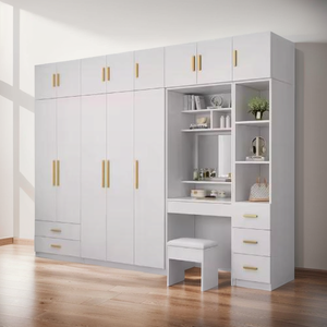 Muebles de Dormitorio Modernos de Madera, Armario Vestidor con Espejo, Armario de Dormitorio con Espejo, Armario de Madera Maciza - Product Image 1