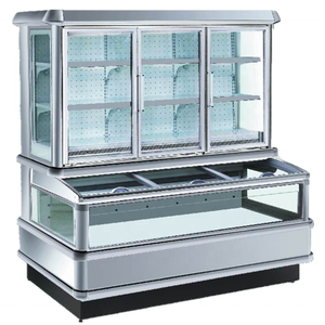 Réfrigérateur-congélateur combiné avec porte vitrée pour supermarché, modèle KCE-16ZF - Product Image 5