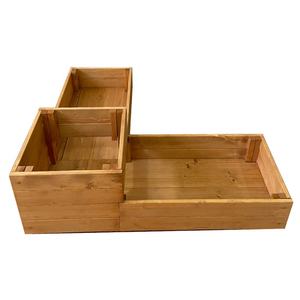 大きな木制プランターボックス2層家庭用ガーデンベッド植物と花上げガーデンベッドウッドプランター - Product Image 2