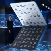 KASSRAY Genesis T Series, éclairage d'aquarium LED carré ultra-fin en métal de luxe avec contrôle par application pour l'éclairage des récifs coralliens