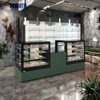 Vitrine réfrigérée pour gâteaux, refroidie par air, de qualité commerciale, directement de l'usine, pour hôtel et restaurant, élégante vitrine