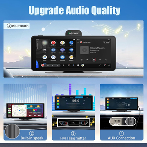 Carplay sem fio WIFI <span class=keywords><strong>Bluetooth</strong></span> 4k Traço Cam Dual Lens Asafin 6.86 "HD Touch Screen Android Auto Espelho Link Controle de Voz Siri - Product Image 5