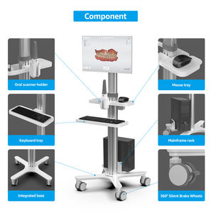 Medische Kar Met Monitor Mount Orale Scannerhouder, Verstelbare Tandheelkundige <span class=keywords><strong>Trolley</strong></span> Voor Ziekenhuizen, Tandheelkundige, Schoonheidssalons (MTO-1) - Product Image 3