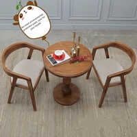 Meubles de café de style américain en bois massif, meubles de restaurant table de restaurant et chaise table de café et chaise,