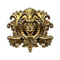 Mai Huan Accessoires de porte de cour modernes et durables en acier inoxydable 304 Bouclier de tortue dorée Couronne Fleur Balustrades Garde-corps