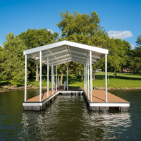 Plateforme de fête flottante avec base en aluminium, maison flottante, villa aquatique de luxe