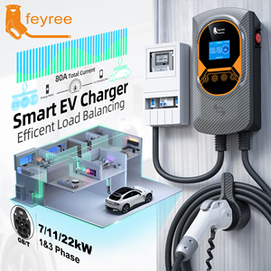Feyree 22kW GBT Electric Vehicle Charger Wallbox 3Phase Dynamic Load Balance WIFI <b>Remote</b> <b>Control</b> with Charge Cable - Product Image 4