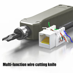 Herramienta de crimpado RJ45 y alicates de red - 3 en 1: corta, desforra y crimpa cables Ethernet y telefónicos 6P/8P - Product Image 2