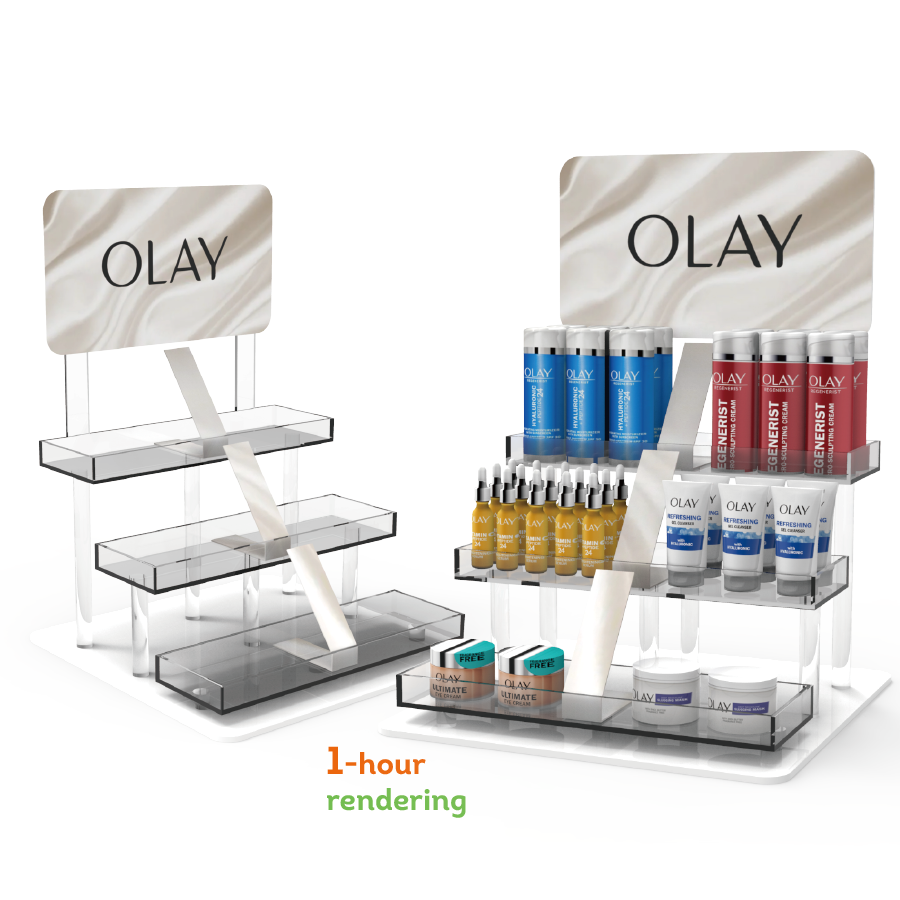 Apache Custom Acrylic Skincare Organizer for Professional Medical Beauty Clinics, Spa Receptions and Luxury Cosmetic Boutiques