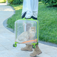 Valise de transport pour animaux de compagnie, sac de transport pour chat, boîte de voyage portable de grande capacité, sac de voyage pour petit chien, valise de voyage pour sorties, matériau PETG