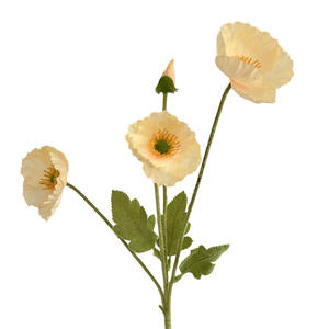 Flor Artificial de Amapola Flocada, Flor de Seda de Alta Simulación, Decoración para Bodas y Hogar, Accesorios de Fotografía - Product Image 5