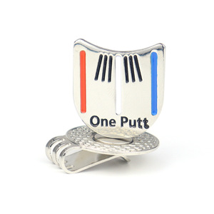 Marcador de Pelota de Golf Metálico con Imán y Clip para Gorra, Diseño One Putt, Acabado Niquelado - Product Image 3